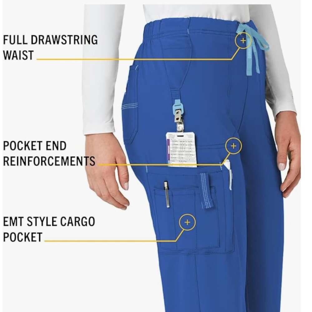 Carhartt XLP Force 52110 12-Pocket Cross Flex Women’s Uniform Scrub Pants - Picture 2 of 14